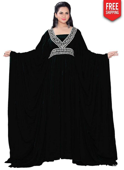 Farasha Style Kaftan With Designer Waist Belt